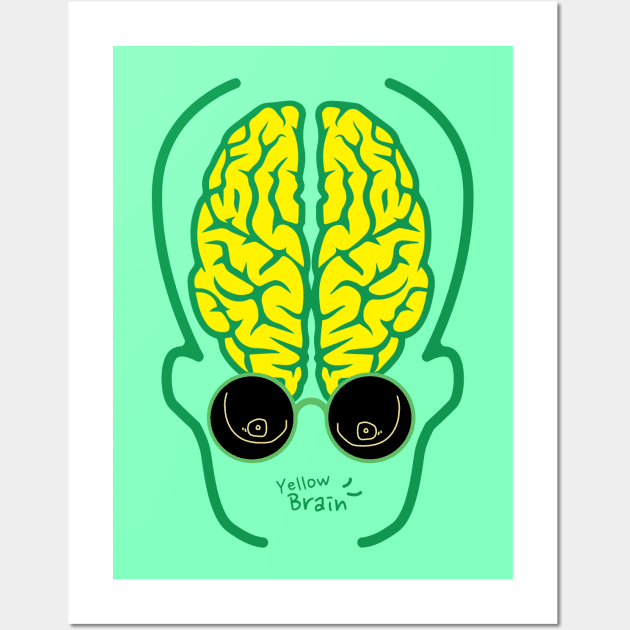 Yellow Brain Wall Art by EppxNyxxx